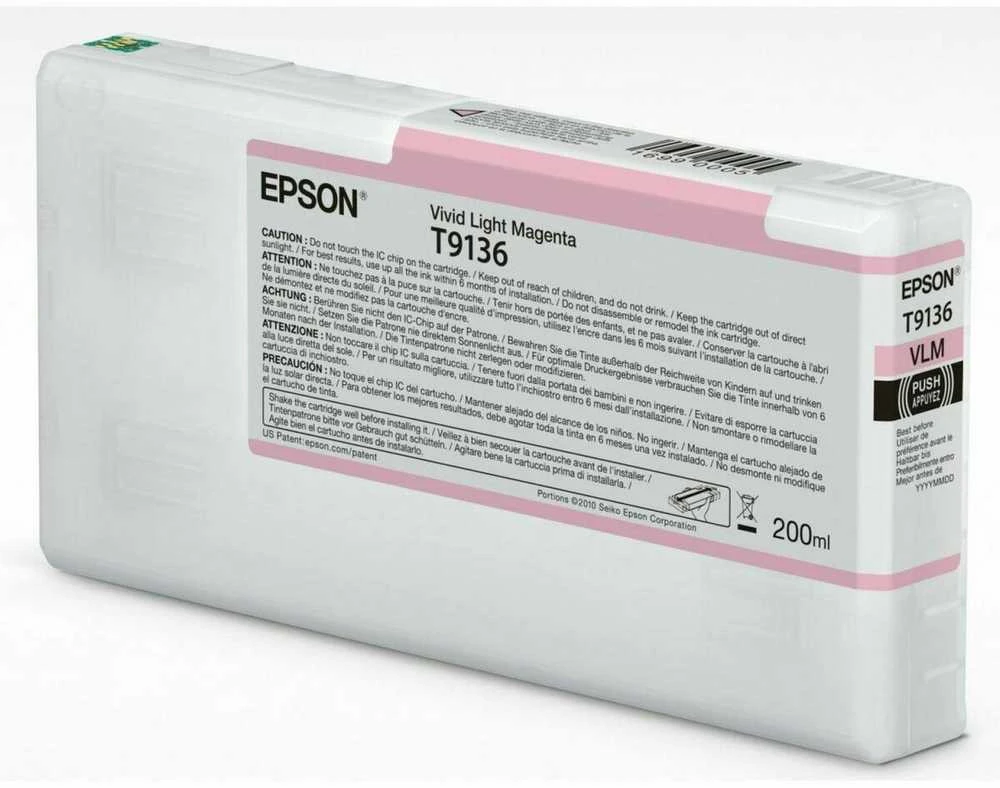 Epson rašalo kasetė | T91360N | Rašalo kasetė | Ryški šviesiai purpurinė
