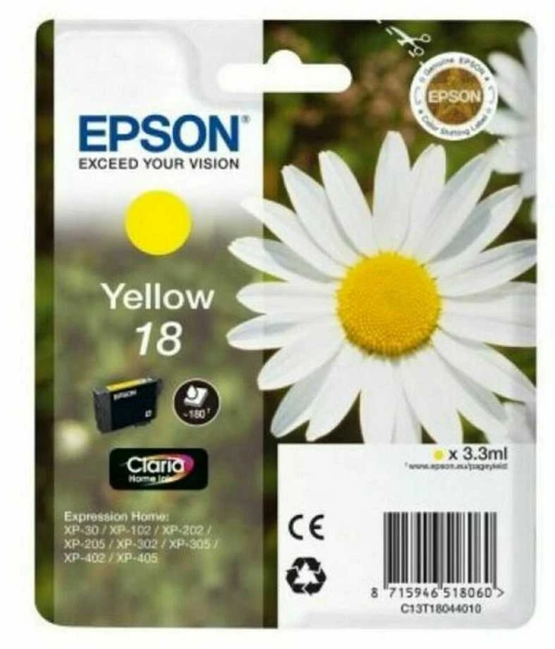 Epson 18 rašalo kasetė, Geltona