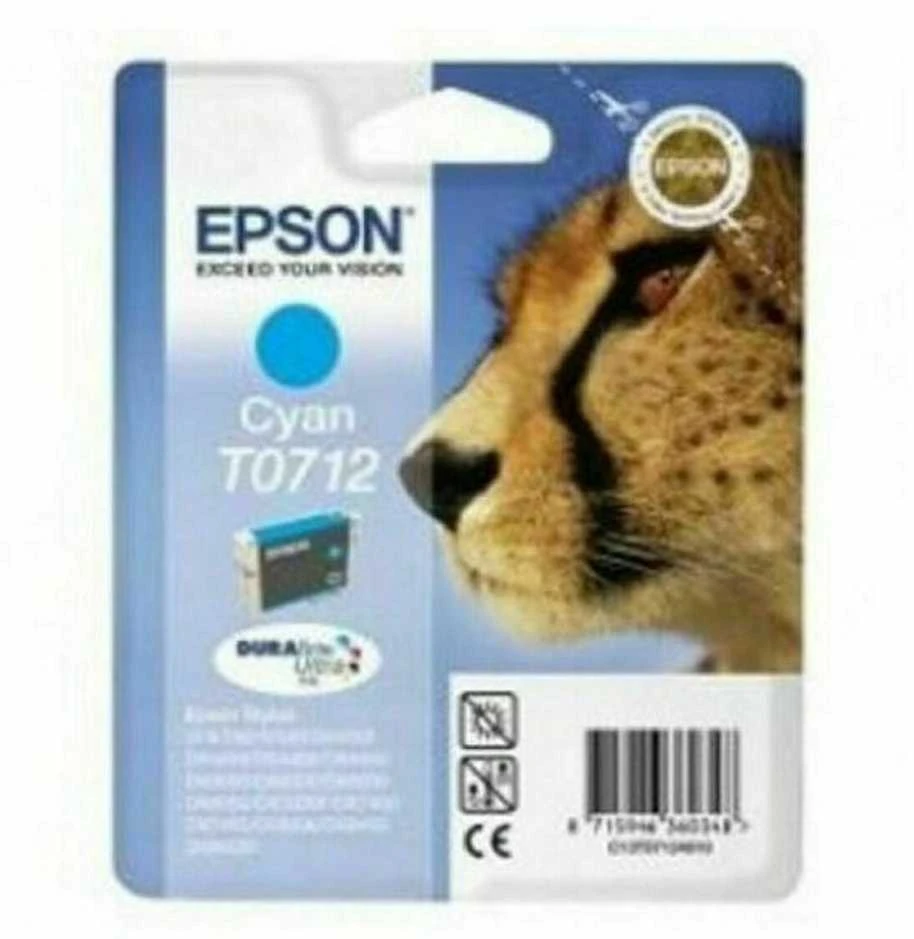 Epson T0712 rašalo kasetė, žalsvai mėlyna