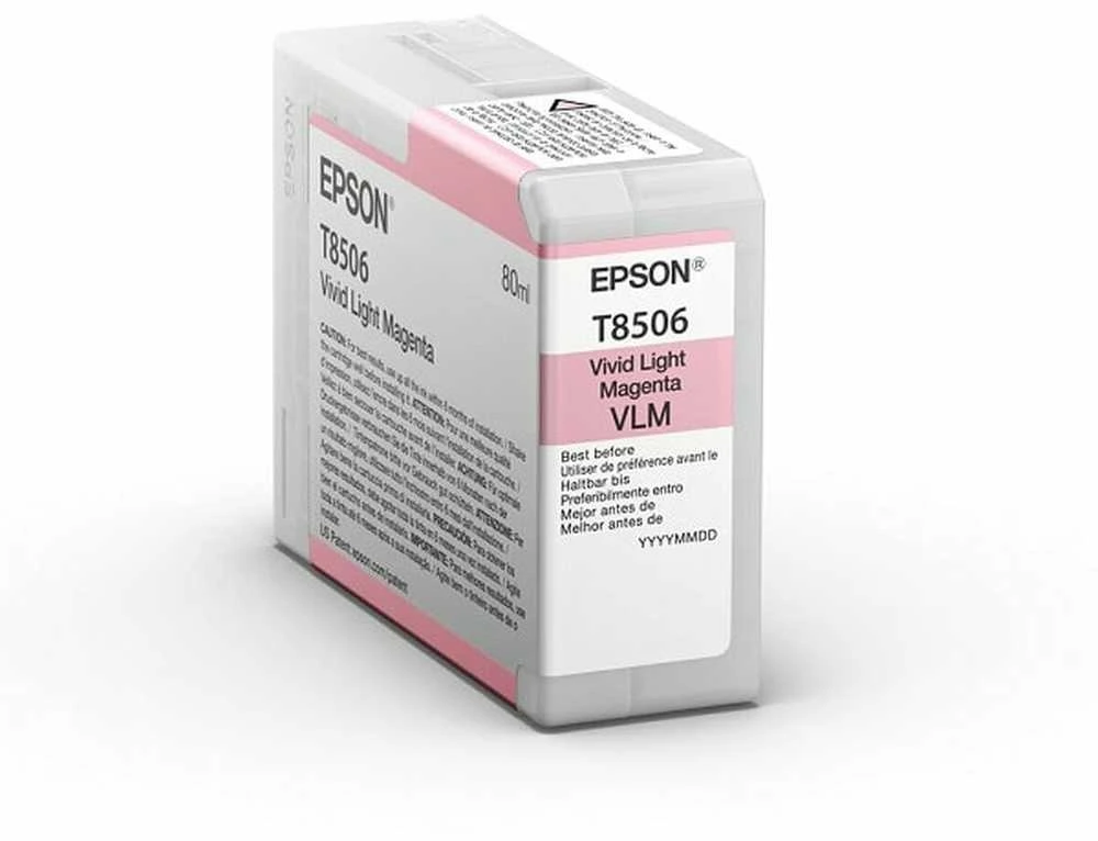 Epson T85060N rašalas, šviesiai purpurinė | Epson Epson | C13T85060N | Epson T8506 – ryškiai šviesiai purpurinė – originali – rašalo kasetė | Rašalo kasetė | Ryški šviesiai purpurinė
