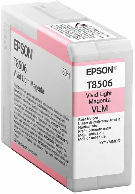 Epson T85060N rašalas, šviesiai purpurinė | Epson Epson | C13T85060N | Epson T8506 – ryškiai šviesiai purpurinė – originali – rašalo kasetė | Rašalo kasetė | Ryški šviesiai purpurinė