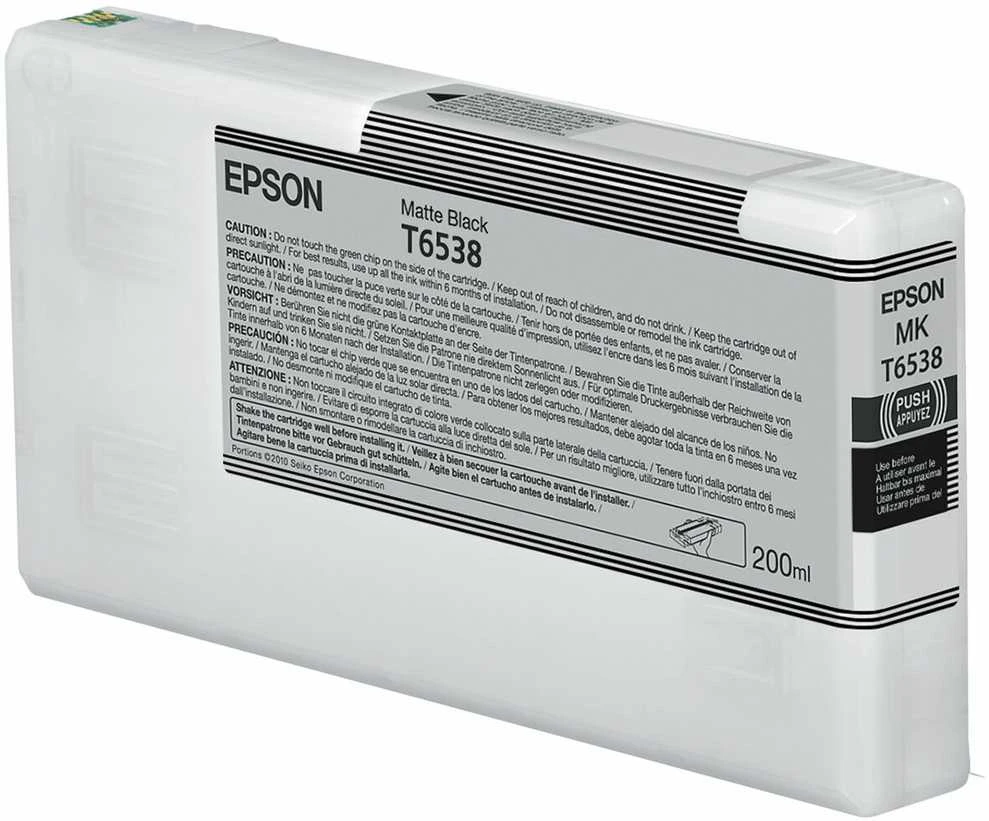 EPSON T65380N matinio juodo rašalo kasetė (200 ml) | Epson C13T65380N | Epson UltraChrome didelio dinaminio diapazono | Matinis juodas