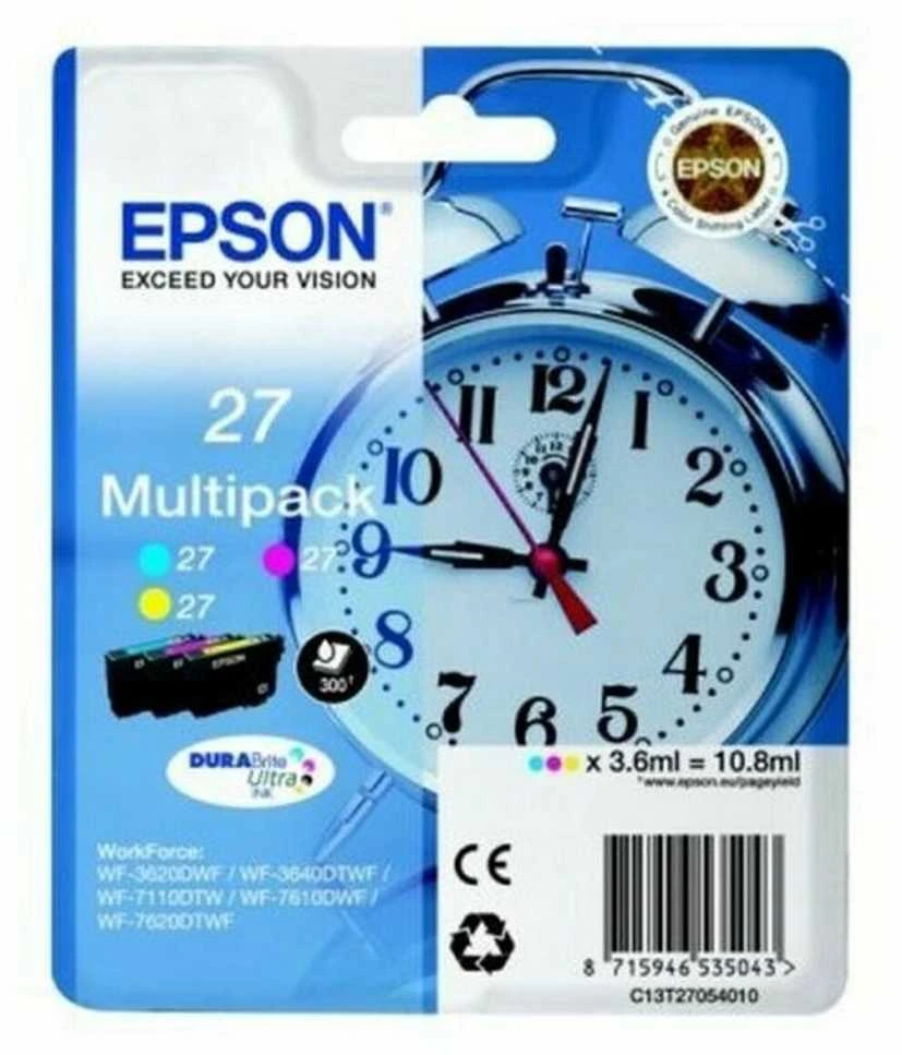 Epson 27 C, Y, M rašalo kasetė, sudėtinė pakuotė
