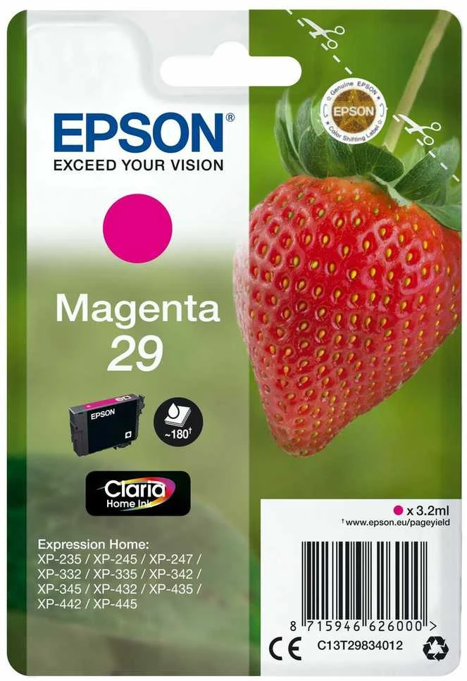 Epson Claria Home SP 29 Magenta Ink - C13T29834010