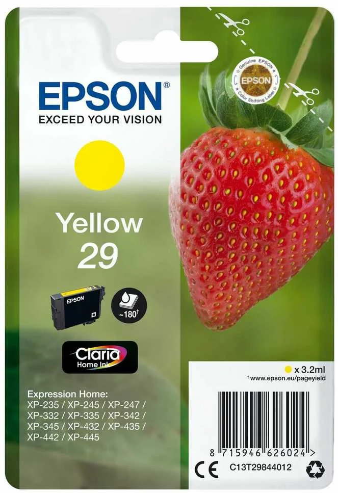 Rašalas Epson Claria Home SP 29 Geltona - C13T29844010