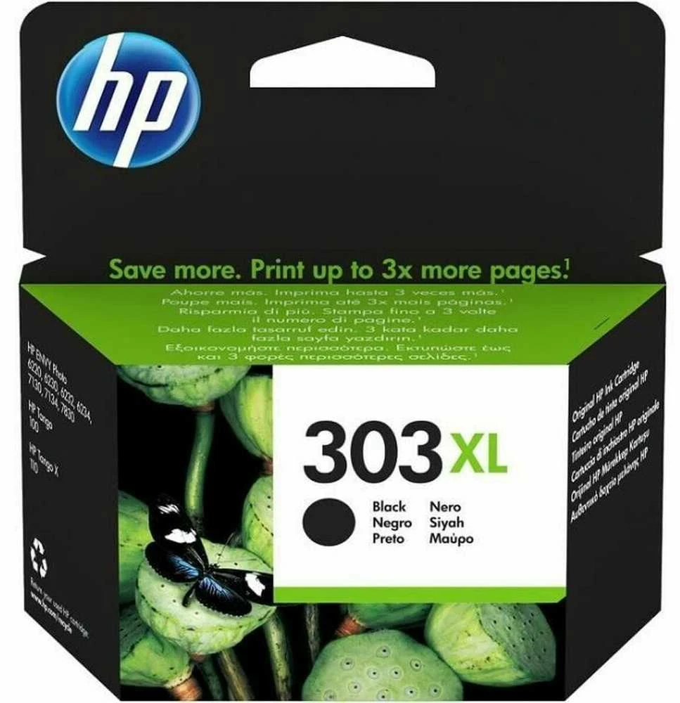 Hewlett Packard (HP) HP 303XL didelės talpos juodo rašalo kasetė, 600 puslapių, skirta HP ENVY Photo 6230, 7130, 7134, 7830 spausdintuvams