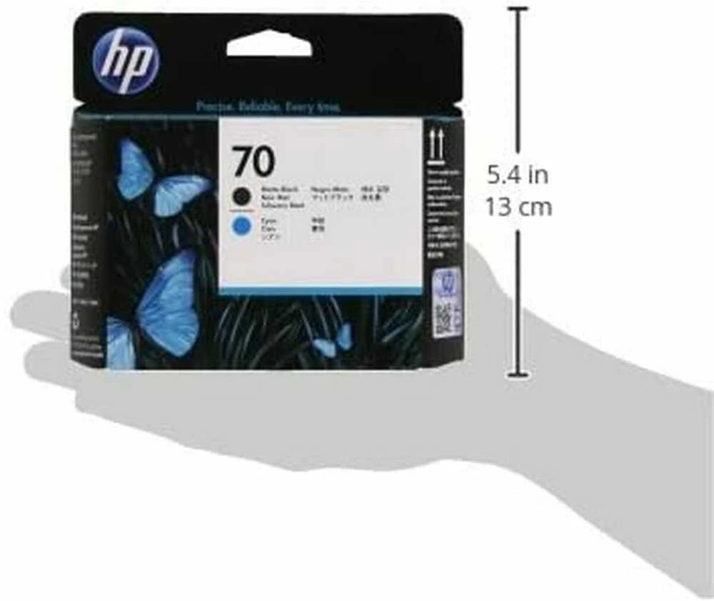 Hewlett Packard (HP) HP 70 Printhead DJ Z2100 PS B9180 matte juodas + cyan