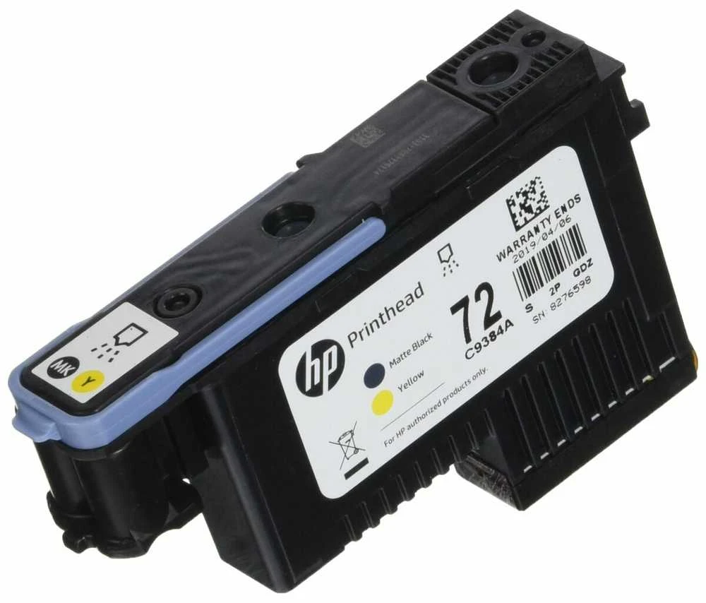 Hewlett Packard (HP) HP 72 Matte Juodas/Geltona Printhead, for HP Designjet T1100, T770