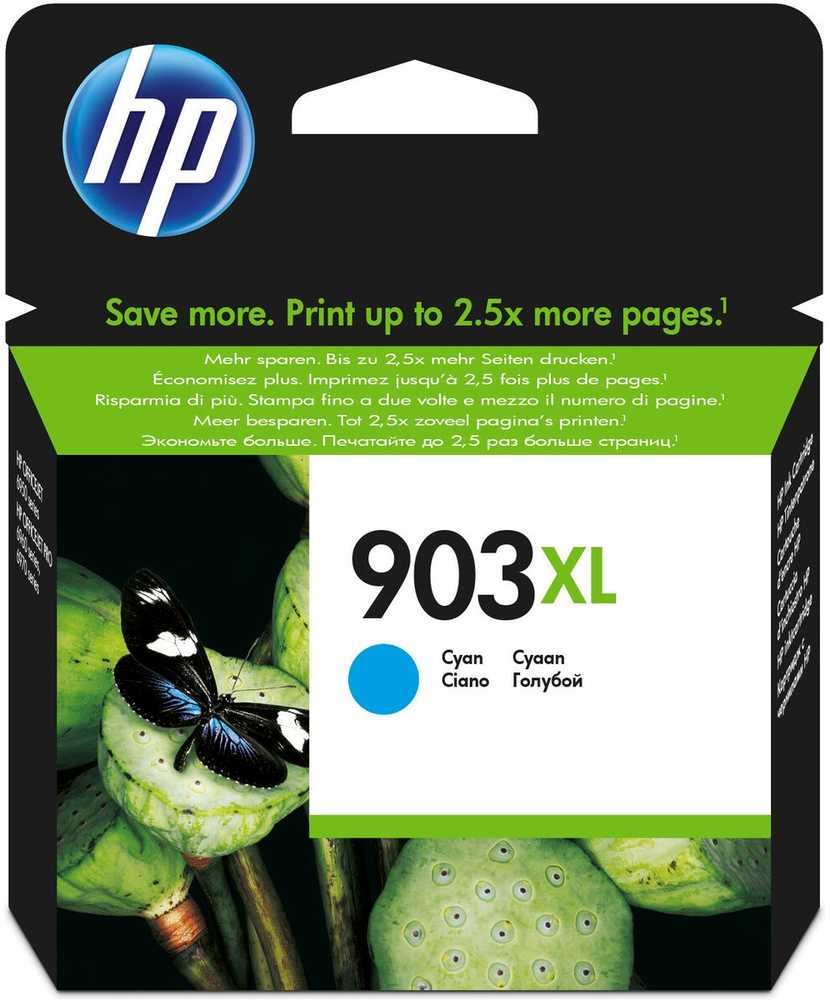Hewlett Packard (HP) HP rašalas T6M03AE rašalas # 903XL (žydra)