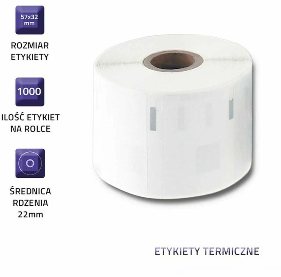 QOLTEC Labels for DYMO LW-11354 S0722540 57 x 32 mm 1000 pieces