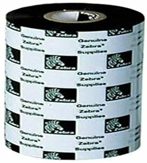 „Zebra Resin“ juostelė, 84 mm x 74 m (3,31 x 242 pėdos), 5095; Didelio našumo, 12 mm (0,5 colio) šerdis, 12 vnt. / dėžutė