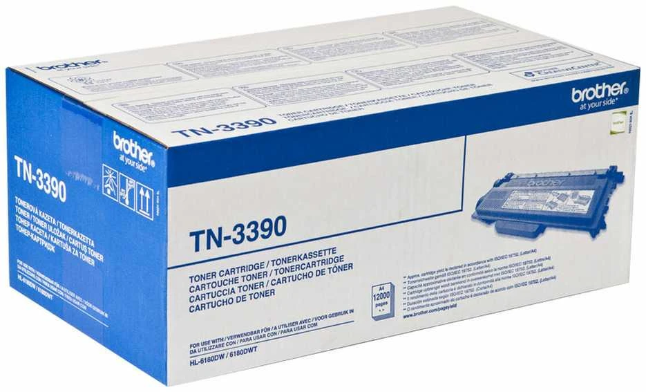 Brother TN-3390 Toneris Cartridge, Juodas