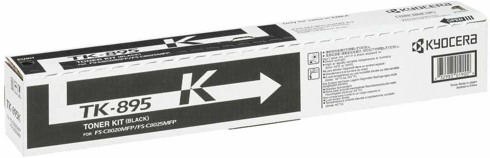 Dažomieji milteliai KYOCERA TK-895K, Juoda