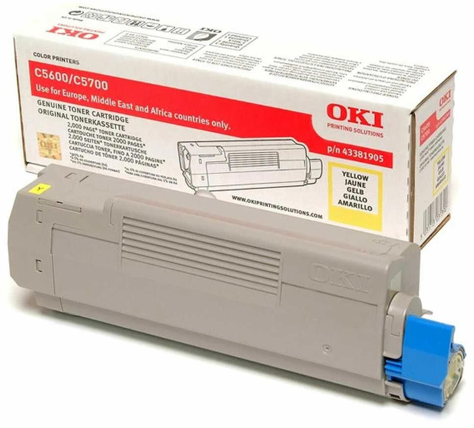 Toneris OKI 43381905 Geltona Original (43381905)