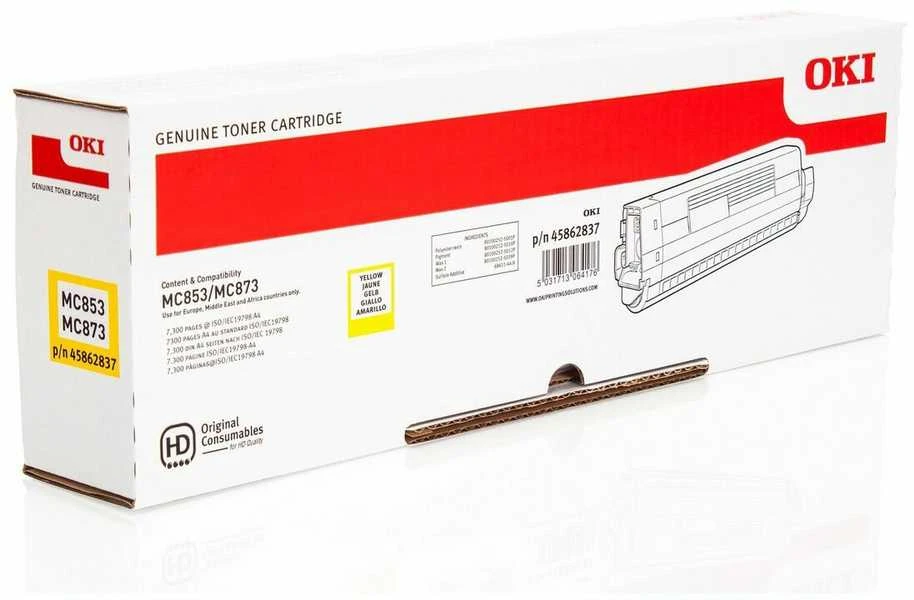 OKI 45862837 tonerio kasetė Originalus Geltona 1 vnt