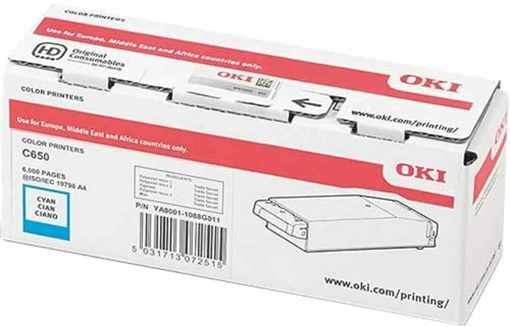 "oki" originalus toneris 09006127, žydras, 6000p, oki c650, c650dn, o