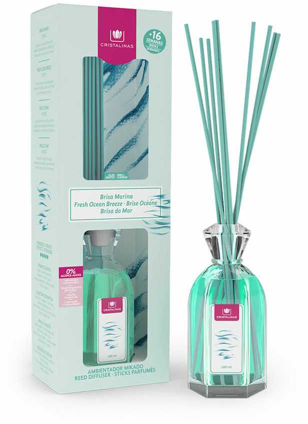 Cristalinas Mikado Ambientador 0 Brisa Marina, 180 ml