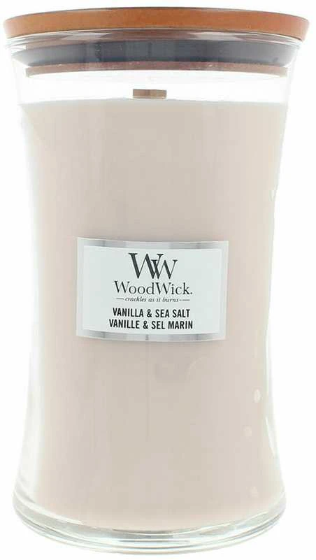 WoodWick Aromatinė žvakė (Vanilla & Sea Salt), 609,5 g