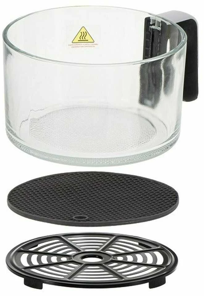 Gruzdintuvė Adler Air Fryer Orkaitė su stikliniu dubeniu | AD 6316 | Galia 1200 W | Talpa 3 L | Konvekcija | Baltas/Juodas
