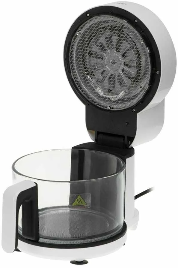 Gruzdintuvė Adler Air Fryer Orkaitė su stikliniu dubeniu | AD 6316 | Galia 1200 W | Talpa 3 L | Konvekcija | Baltas/Juodas