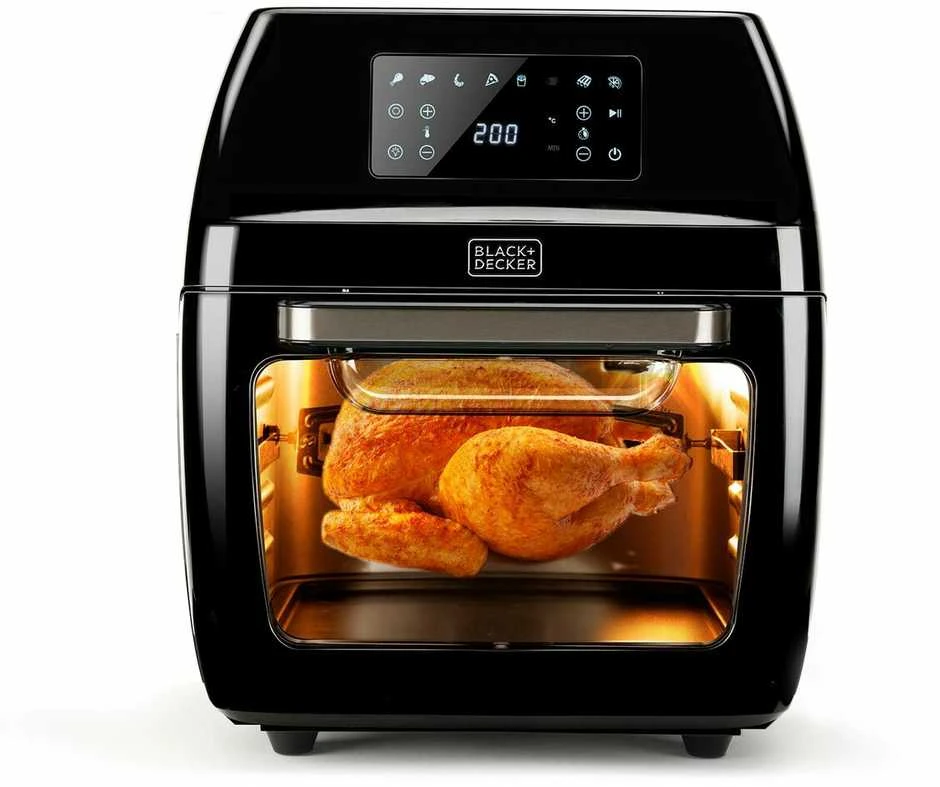 Gruzdintuvė Black & Decker Juodas & Decker Air fryer with orkaitė Juodas & Decker BXAFO1200E (1700W)