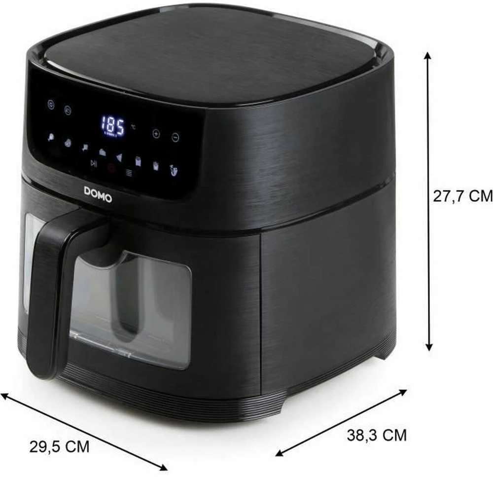 DOMO DO540FR neriebi ir aliejaus neturinti gruzdintuvė su langeliu, 1500 W, 6 l, 1,5kg