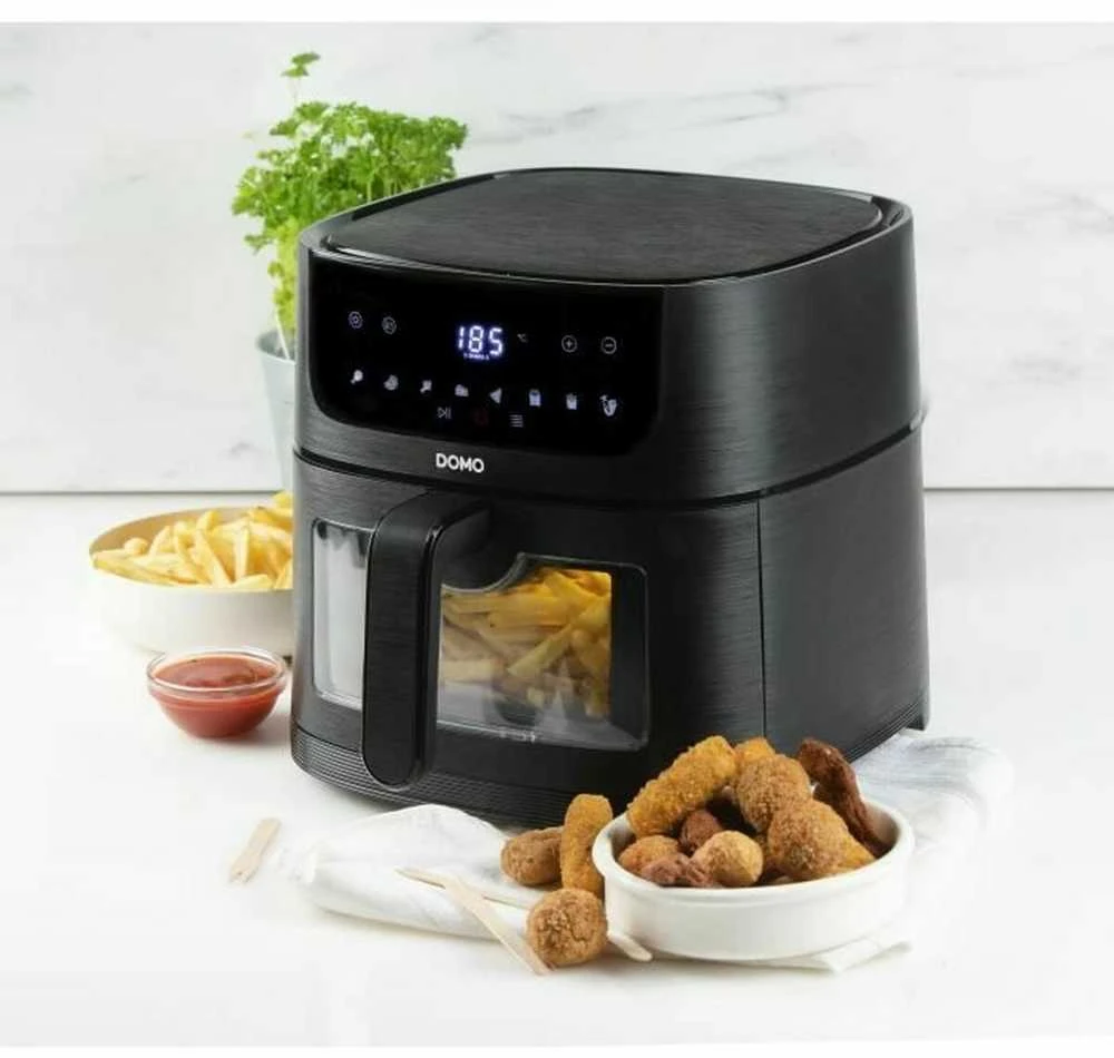 DOMO DO540FR neriebi ir aliejaus neturinti gruzdintuvė su langeliu, 1500 W, 6 l, 1,5kg