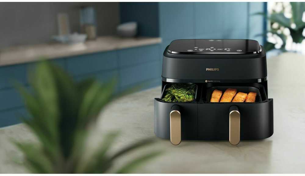 Gruzdintuvė Philips 3000 serija „Airfryer“ su dviem krepšeliais NA352/04
