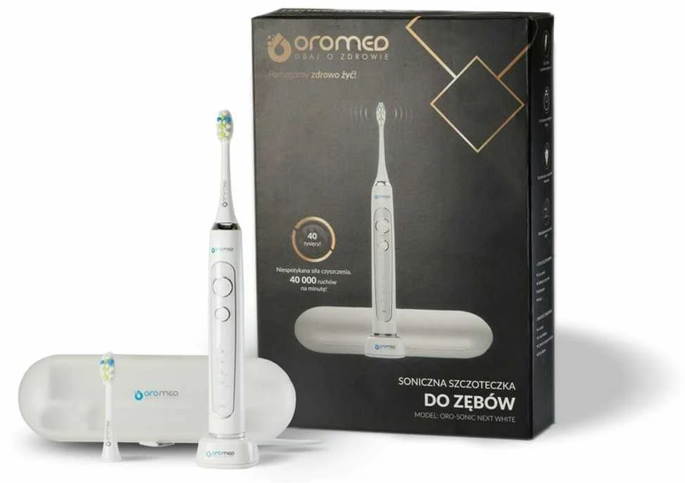 Elektrinis dantų šepetėlis Oromed Oro-Sonic Next, Baltas