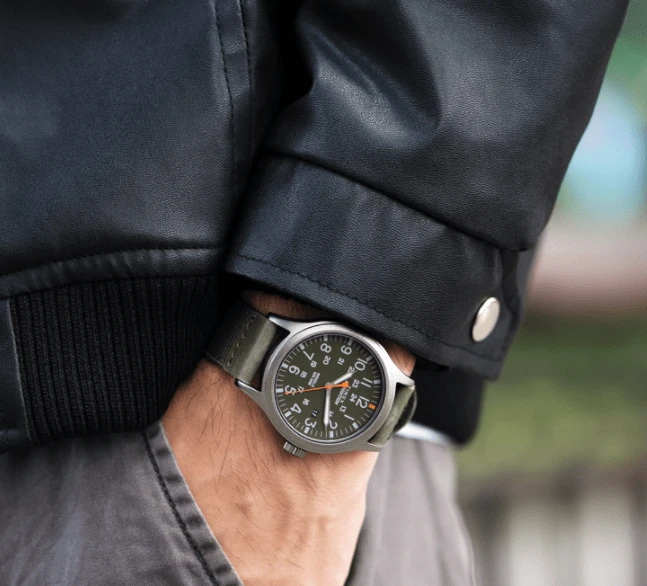 Pacific U27 rubber watch strap - mėlynas/auksinis - 22mm
