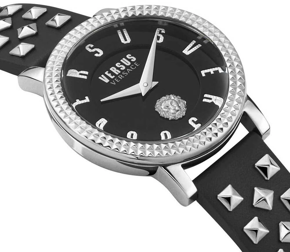 Pacific W110 leather watch strap - juodas/baltas - 22mm