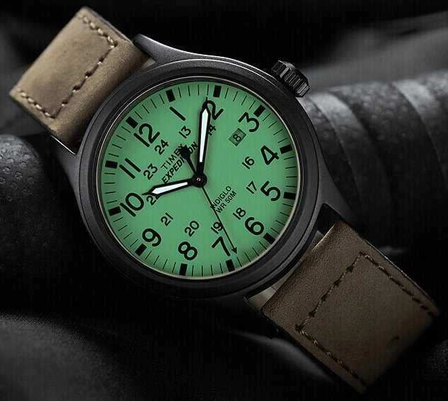Odinis laikrodžio dirželis „Pacific W49“ – tamsiai ruda/balta – 24 mm