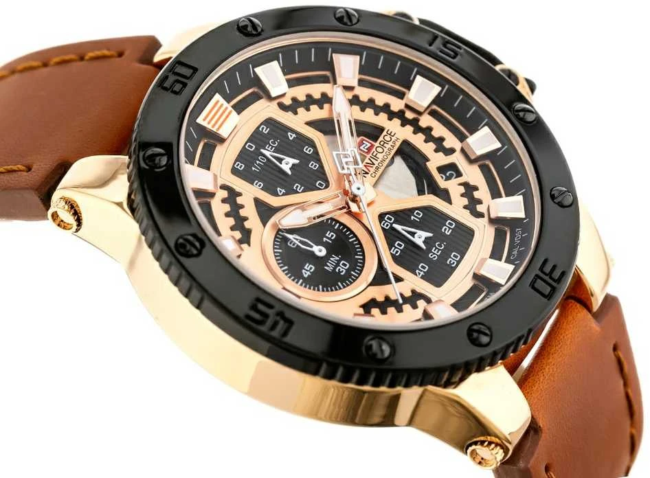 Pacific W80 ruda/juodas 20mm leather watch strap