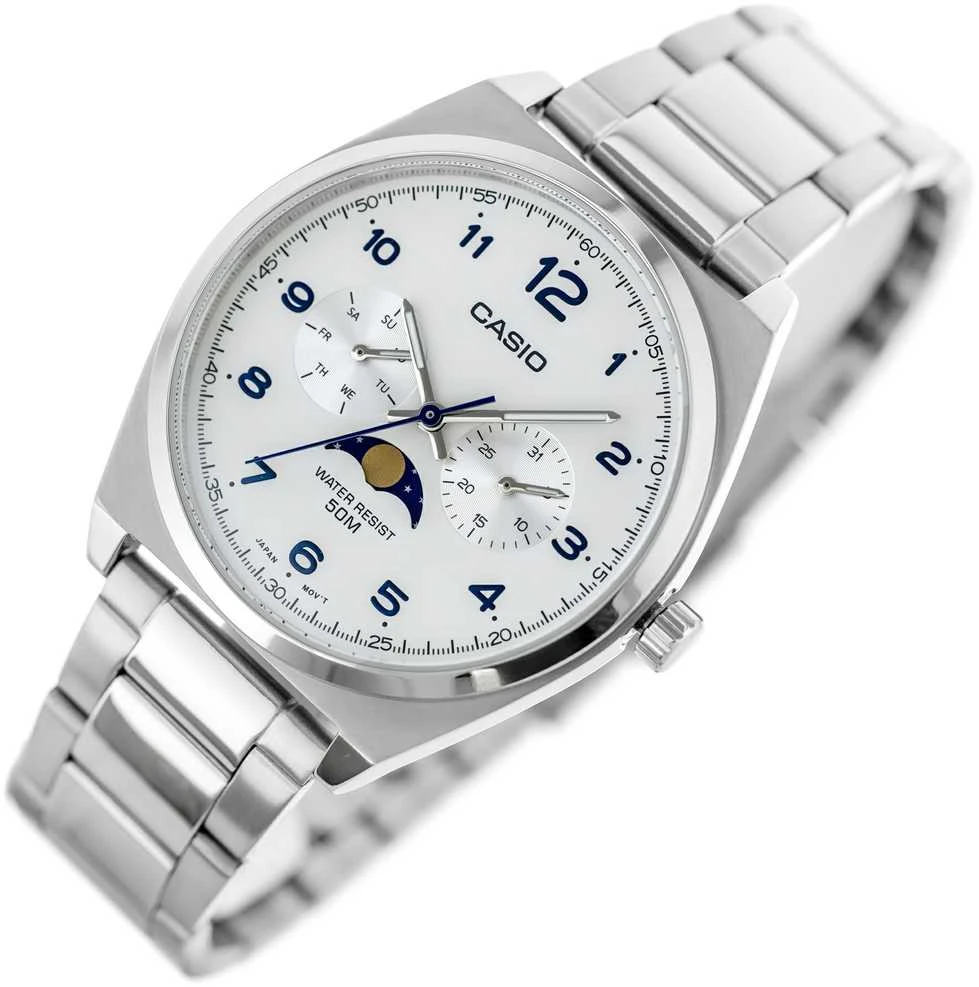 Pacific W81 leather watch strap - juodas/baltas 22mm