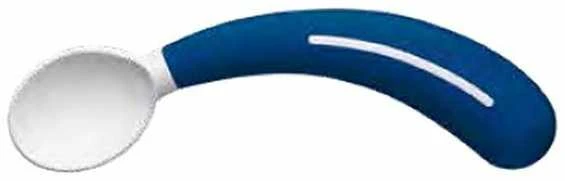 Sundo Vaikiškas Šaukštas - Ergonomiškas Plastikinis Mėlynas Dešiniarankiams