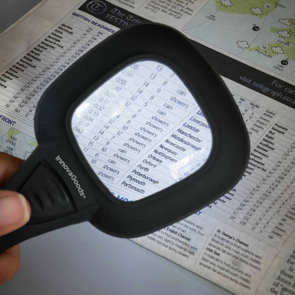 Padidinamasis stiklas su LED šviesa ir ultravioletiniais spinduliais Magiolet InnovaGoods