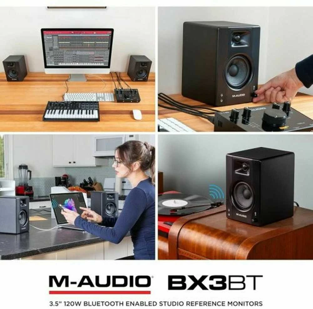 M-AUDIO BX3 BT 2x garsiakalbis Juodas Wired + Bluetooth 50 W