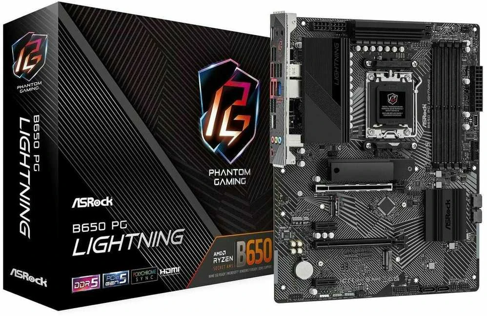 Pagrindinė plokštė ASRock B650 PG Lightning