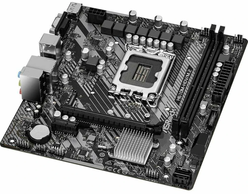 Pagrindinė plokštė ASROCK H610M-HDV/M.2 LGA1700 2x DDR4 DIMM HDMI DP 1xPCIe 4.0 x16 2xPCIe 3.0 x1