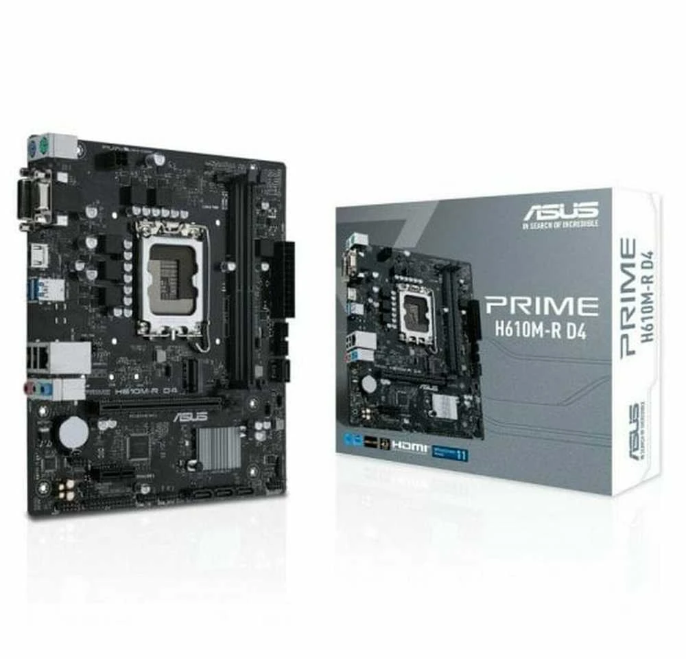 Asus | PRIME H610M-R-SI | Procesorių šeima Intel | Procesoriaus lizdas LGA1700 | DDR5 | SATA jungčių skaičius 4