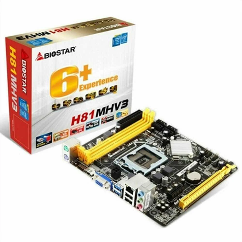 Pagrindinė plokštė Biostar H81MHV3 3.0 H81 Intel® H81 LGA 1150 (Socket H3) micro ATX