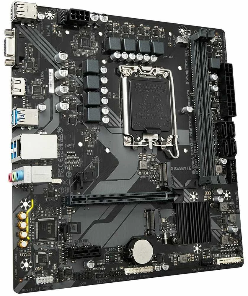 Pagrindinė plokštė „Gigabyte“ | B760M H DDR4 1.0 M/B | Procesorių šeima „Intel“ | Procesoriaus lizdas LGA1700 | DDR4 DIMM | Atminties lizdai 2 | Palaikomos standžiojo disko sąsajos SATA, M.2 | SATA jungčių skaičius 4 | Lustų rinkinys „Intel B760 Express“ | „Micro ATX“