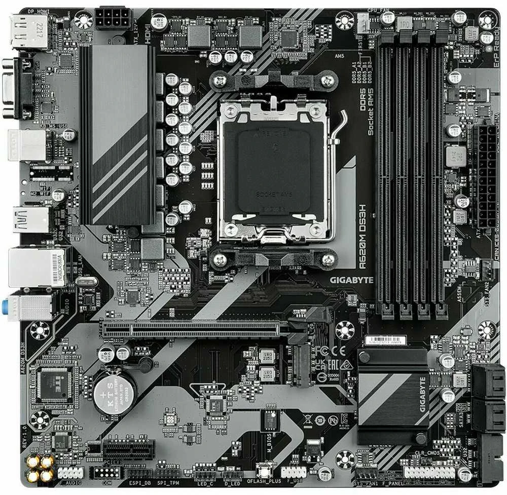 GIGABYTE A620M DS3H AM5 2xDDR5 4xSATA 1xM.2