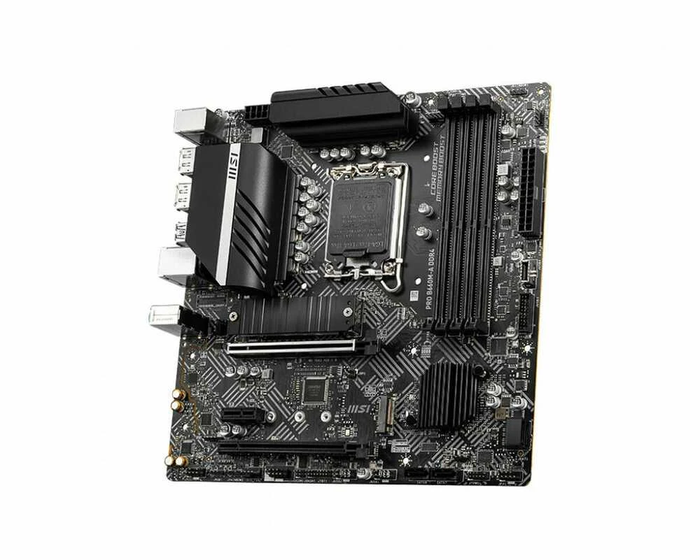 Pagrindinė plokštė MSI PRO H610M-G DDR4/LGA1700/MicroATX/Atminties lizdai 2/1xPCI-Express 3.0 1x/1xPCI-Express 4.0 16x/1xM.2/1x15pin D-sub/1xHDMI/1xDisplayPort/2xAudio-In/1xAudio-Out/4xUSB 2.0/2xUSB 3.2/1xPS/2/1xRJ45