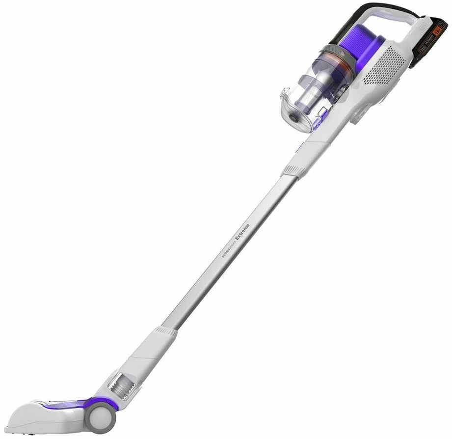 Black & Decker Juodas & Decker BHFEV1825CP lazdinis dulkių siurblys/elektrinė šluota 2 viename lazdinis dulkių siurblys Baterija Dry Bemaišis Baltas 2.5 Ah