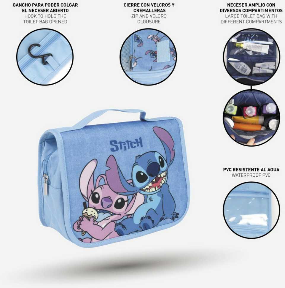 Pakabinamas, sulankstomas Disney Lilo ir Stitch kosmetinis krepšys