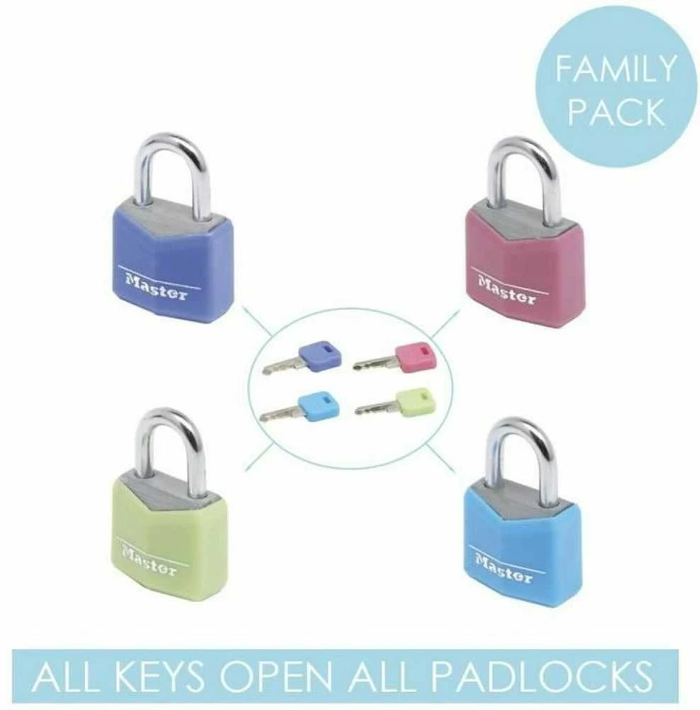 Master Lock 4 Pakabinamos spynos 20mm 9120EURQCOLNOP