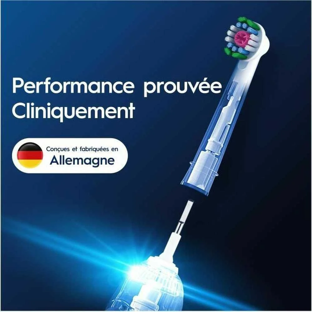 „Oral-B“ dantų šepetėlio galvutė ORAL-B BRAUN ŠEPETĖLIŲ GALVUTĖS EB18-8 WHITE3D