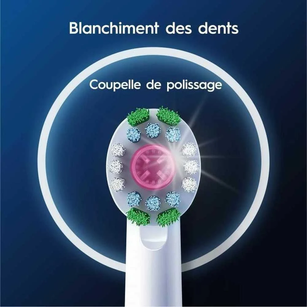 „Oral-B“ dantų šepetėlio galvutė ORAL-B BRAUN ŠEPETĖLIŲ GALVUTĖS EB18-8 WHITE3D