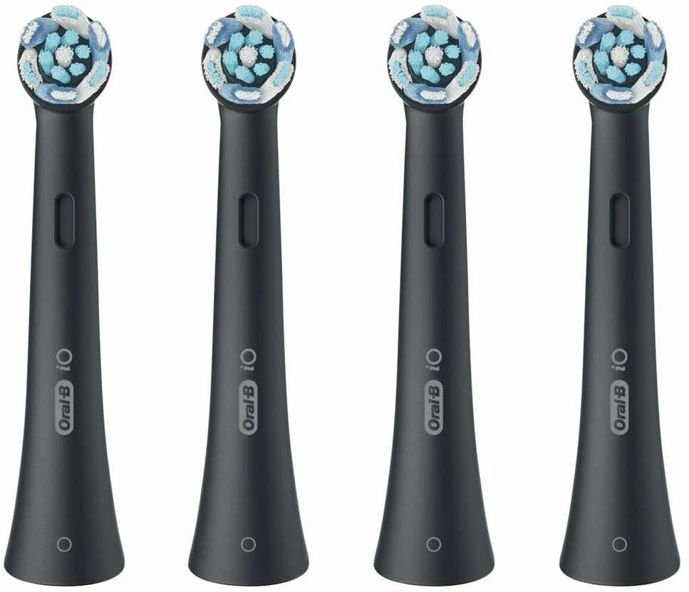 Oral-B iO juodi šepetėlių antgaliai, 4 vnt.